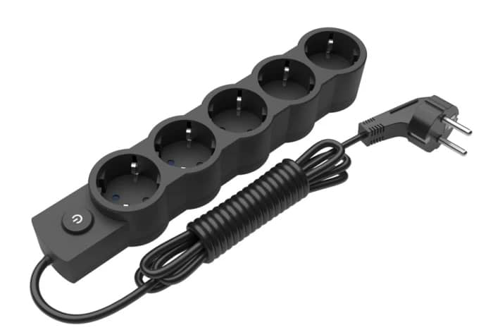 Подовжувач 220В Electrum 5 р 5 м з вимикачем Black (C-ES-1549)